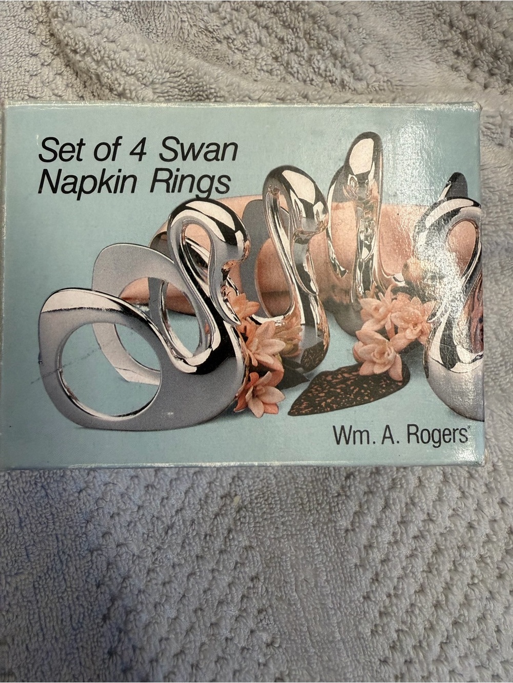 Silver Swan Napkin Rings - Set of 4